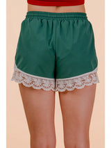Love Me Lace Trim Active Shorts - BarBelles Boutique