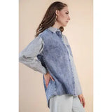 Mineral Washed Striped Top