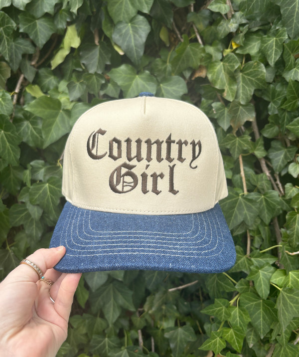 Country Girl Embroidered Hat