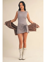 Wrap Tie Gingham Dress