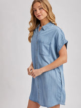 Jesi Denim Button Down Shirt Dress - BarBelles Boutique