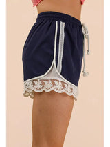 Love Me Lace Trim Active Shorts - BarBelles Boutique