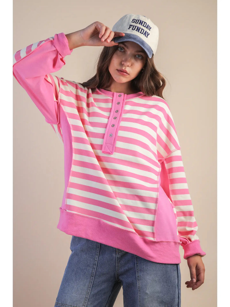 Pretty In Stripes Knit Top