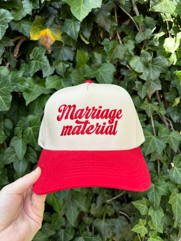 Marriage Material Embroidered Hat