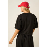 Fiona Boxy Crew Neck Top - BarBelles Boutique