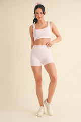 Pink Gingham Sports Bra