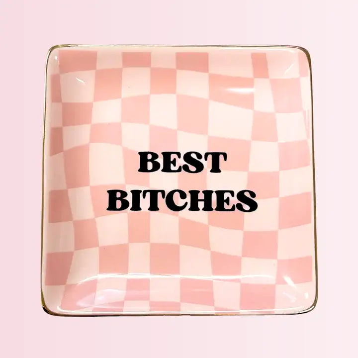 Best Bitches Trinket Tray - BarBelles Boutique