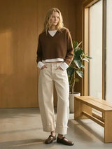 Olivia High Rise Cuffed Barrel Jeans