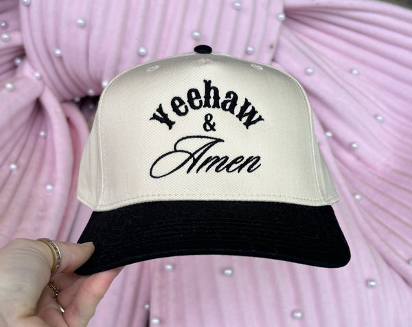 Yeehaw & Amen Embroidered Hat