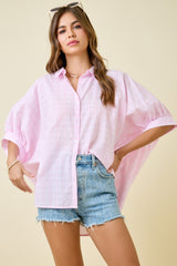 Sweetness Striped Button Down - BarBelles Boutique