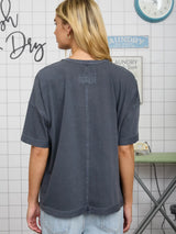 Washed Denim Boyfriend Tee