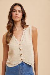 Crochet Love Sweater Vest