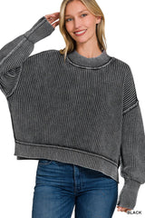 Mineral Wash Slit Sweater