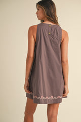 Floral Love Embroidered Mini Dress