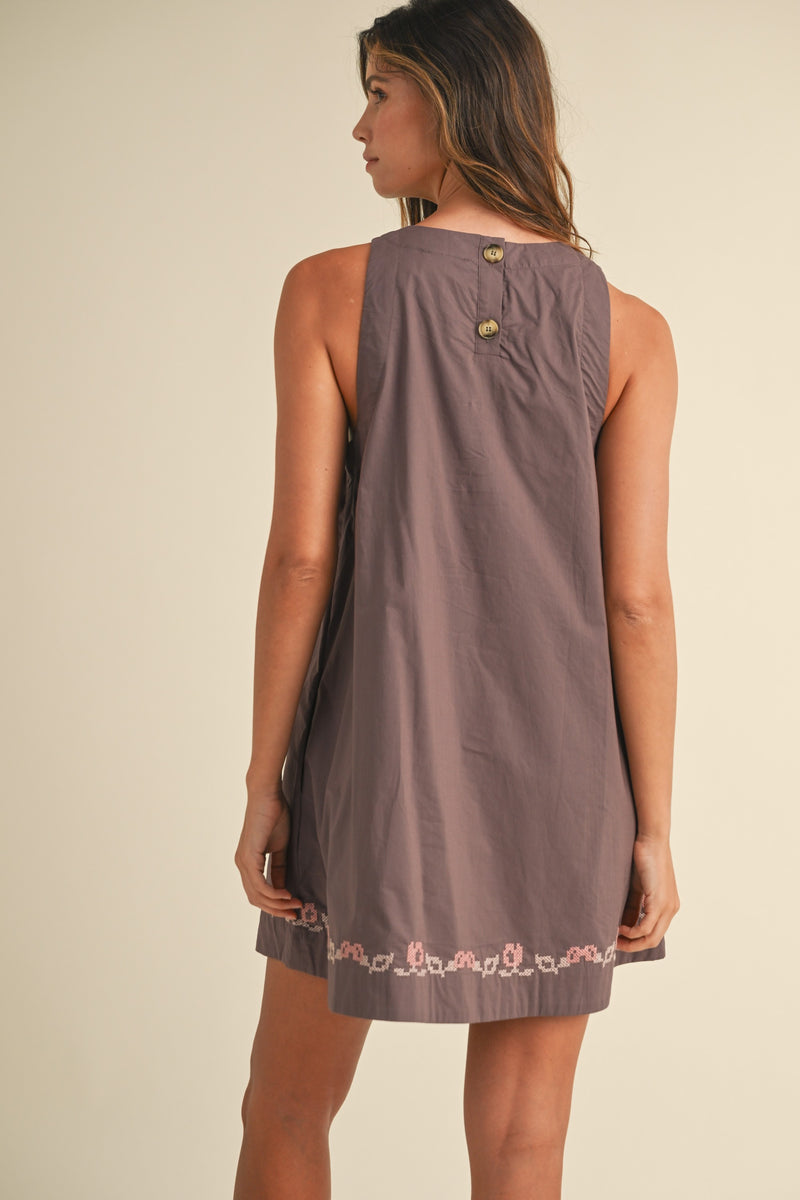Floral Love Embroidered Mini Dress