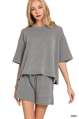 Treat Yourself Ribbed Set - BarBelles Boutique