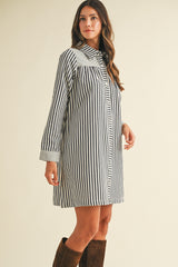 Stripe Girly Babydoll Mini Dress