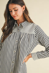 Stripe Girly Babydoll Mini Dress