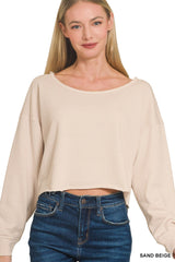 All About Her Boatneck Crop Top