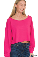 All About Her Boatneck Crop Top