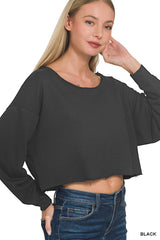 All About Her Boatneck Crop Top