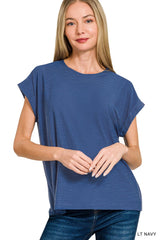 You're Loved Cuffed Sleeve Top