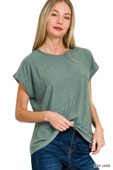 You're Loved Cuffed Sleeve Top