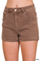 Five Pocket Cuffed Shorts - BarBelles Boutique