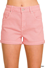 Five Pocket Cuffed Shorts - BarBelles Boutique