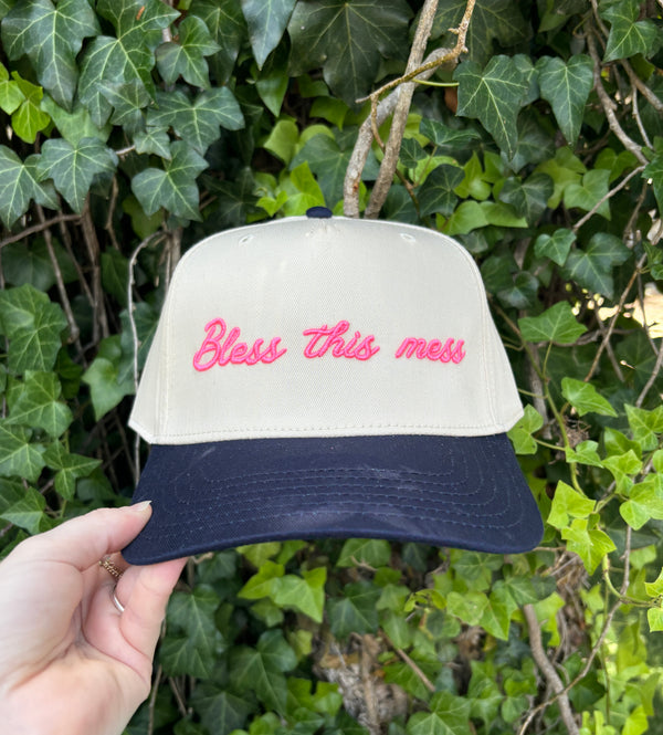 Bless This Mess Embroidered Hat