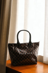 Checkered Tote Bag - BarBelles Boutique