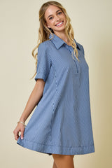 Blue Skies Striped Swing Dress - BarBelles Boutique
