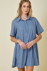 Blue Skies Striped Swing Dress - BarBelles Boutique