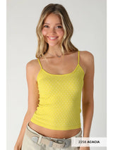 Trendy Honey Polka Dot Cami - BarBelles Boutique