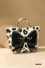Leopard Bow Tote Bag - BarBelles Boutique