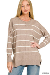 Uptown Darling Stripe Sweater - BarBelles Boutique