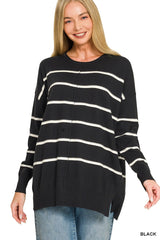 Uptown Darling Stripe Sweater - BarBelles Boutique