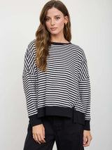 Penny Split Hem Long Sleeve Knit Top - BarBelles Boutique