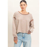 Modern Touch Long Sleeve Top - BarBelles Boutique