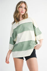 Polly Color Block Top - BarBelles Boutique