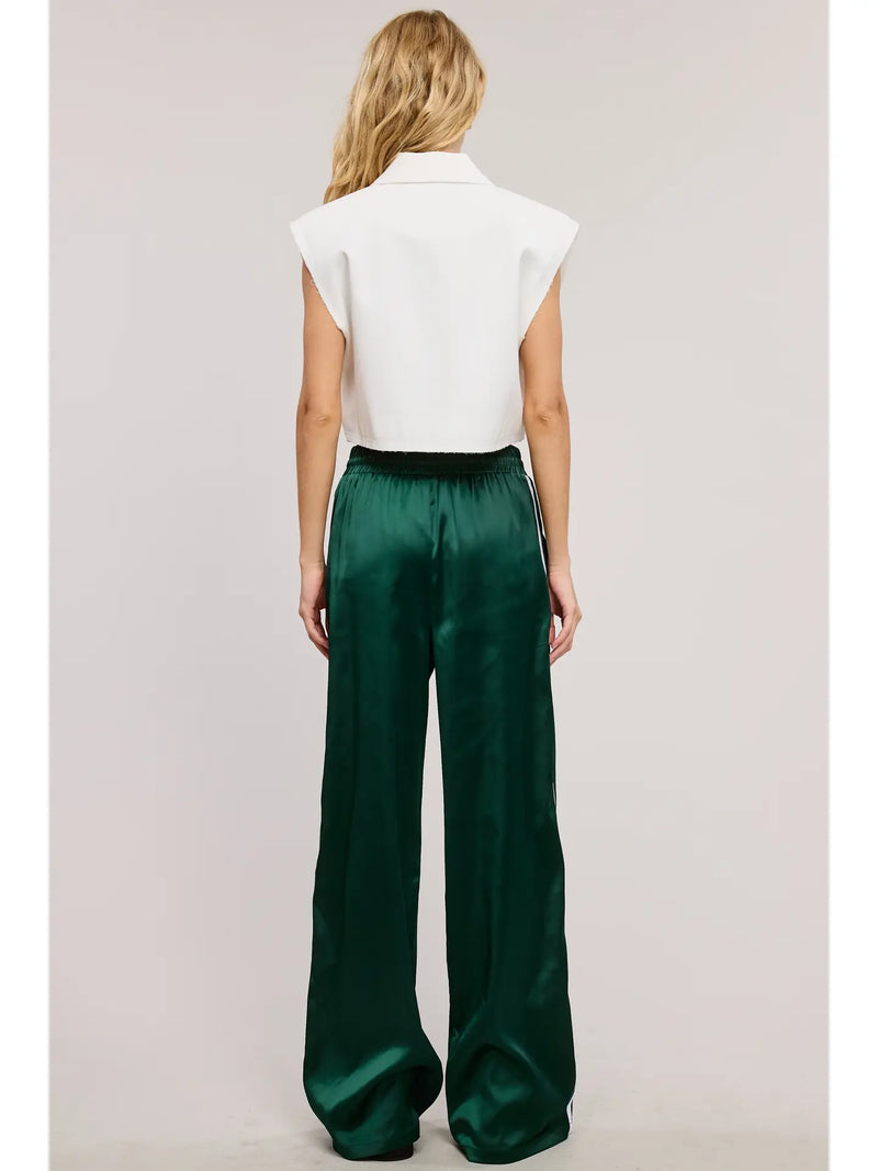 So Chic Satin Track Pants