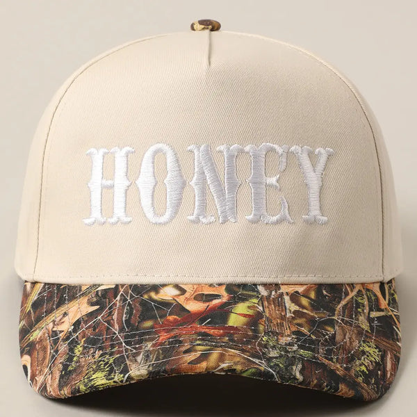 Honey Embroidered Hat