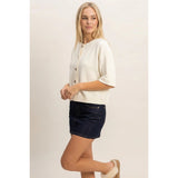 Sienna Button Down Top - BarBelles Boutique