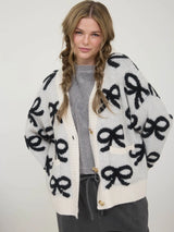 Bow Girly Cardigan - BarBelles Boutique