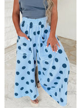 Polka Babe High Waist Polka Dots Full-Length Pants - BarBelles Boutique