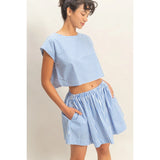 Weekend Getaway Striped Dolman Sleeve Skirt Set - BarBelles Boutique