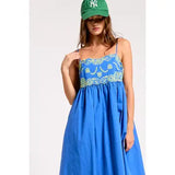 Camellia Embroidered Detail Midi Dress