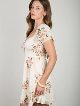 Emery Floral Stripe Minin Dress