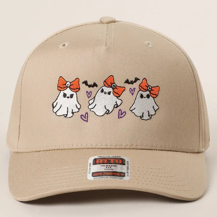 Cutesy Ghost Embroidered Hat