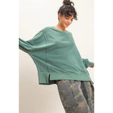 Wherever Whenever Raw Edge Sweatshirt - BarBelles Boutique